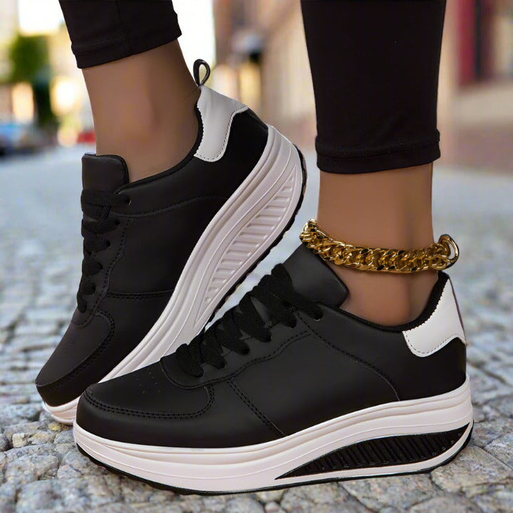 Women's Metallic Platform Wedge Sneakers